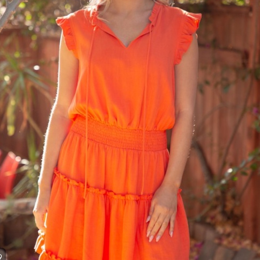 NWT Vibrant Orange Sleeveless Dress